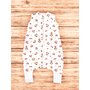 Sac de dormit, MimiNu, Cu picioruse, De iarna, Din bumbac certificat Oeko Tex Standard 100, Cu fermoar pe mijloc, 87 cm, 3 luni -  2.5 ani, 2.5 Tog, Design, Ducklings Powdery Pink - 2