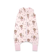 Sac de dormit, MimiNu, Cu picioruse, De iarna, Din bumbac certificat Oeko Tex Standard 100, Cu fermoar pe mijloc, 87 cm, 3 luni -  2.5 ani, 2.5 Tog, Design, Little Ballerina Pink