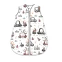 Sac de dormit, MimiNu, Pentru bebelusi, De iarna, Din bumbac certificat Oeko Tex Standard 100, Cu fermoar, 70 cm, 0 - 6 luni, 2.5 Tog, Cars Grey