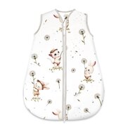 Sac de dormit, MimiNu, Pentru bebelusi, De iarna, Din bumbac certificat Oeko Tex Standard 100, Cu fermoar, 70 cm, 2.5 Tog, Cats