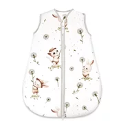 Sac de dormit, MimiNu, Pentru bebelusi, De iarna, Din bumbac certificat Oeko Tex Standard 100, Cu fermoar, 70 cm, 2.5 Tog, Cats