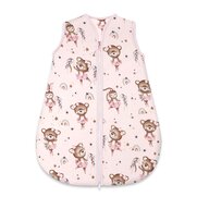 Black Friday - Reduceri Sac de dormit, MimiNu, Pentru bebelusi, De iarna, Din bumbac certificat Oeko Tex Standard 100, Cu fermoar, 70 cm, 0 - 6 luni, 2.5 Tog, Little Ballerina Pink Promotie