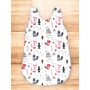 Sac de dormit, MimiNu, Pentru bebelusi, De iarna, Din bumbac certificat Oeko Tex Standard 100, Cu fermoar lateral, Cu capse pe umar, 70 cm, 0 - 6 luni, 2.5 Tog, Fox - 2