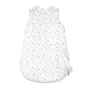 Sac de dormit, MimiNu, Pentru bebelusi, De iarna, Din bumbac certificat Oeko Tex Standard 100, Cu fermoar lateral, Cu capse pe umar, 74 cm, 0 - 6 luni, 2.5 Tog, Mini Gray Stars - 1