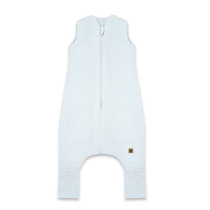 Sac de dormit, MimiNu, Premium, Cu picioruse, De iarna, Din bumbac interlock certificat Oeko Tex Standard 100, Cu fermoar, 1 - 2.5 ani, S, Soft Blue