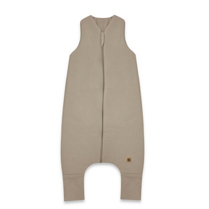 Sac de dormit, MimiNu, Premium, Cu picioruse, De iarna, Din bumbac interlock certificat Oeko Tex Standard 100, Cu fermoar, 2 - 6 ani, M, Soft Mocha