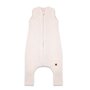 Sac de dormit, MimiNu, Premium, Cu picioruse, De iarna, Din bumbac interlock certificat Oeko Tex Standard 100, Cu fermoar, 2 - 6 ani, M, Soft Powder Pink Stripes