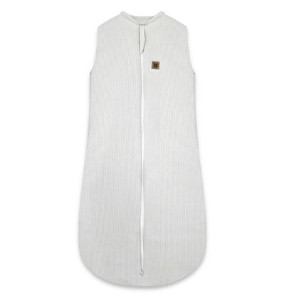Sac de dormit, MimiNu, Premium, Din bumbac interlock, Materiale certificate Oeko Tex Standard 100, Cu fermoar, 3 - 12 luni, 2.5 Tog, Soft Grey