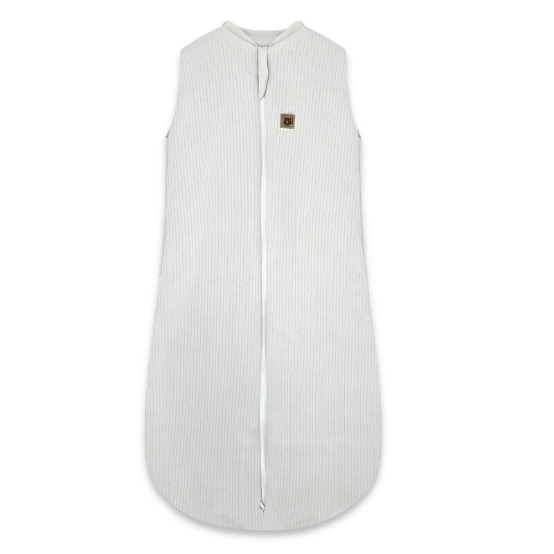 Sac de dormit, MimiNu, Premium, Din bumbac interlock, Materiale certificate Oeko Tex Standard 100, Cu fermoar, 3 - 12 luni, 2.5 Tog, Soft Grey