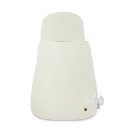Sac de dormit multifunctional, MimiNu, Pentru patut, landou sau cosulet, Din bumbac interlock plin, Materiale certificate Oeko Tex Standard 100, Beige