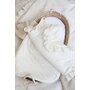 Babyly - Sac de dormit pana la 9 luni, bumbac brodat Alb cu volanase by  cu umplutura antialergica BabySoft  , marimea S, 2-2,5 TOG pe tot parcursul anului - 6