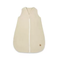 Sac de dormit, Qmini, Cu fermoar, Pentru bebelusi, De iarna, Din muselina dubla, 70 cm, Material certificat Oeko Tex Standard 100, Warm Beige