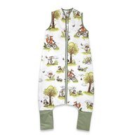 Black Friday - Reduceri Sac de dormit, Qmini, Cu picioruse, De iarna, Din bumbac certificat Oeko Tex Standard 100, Cu fermoar, 103 cm, M, Fox on bikes Natural Promotie