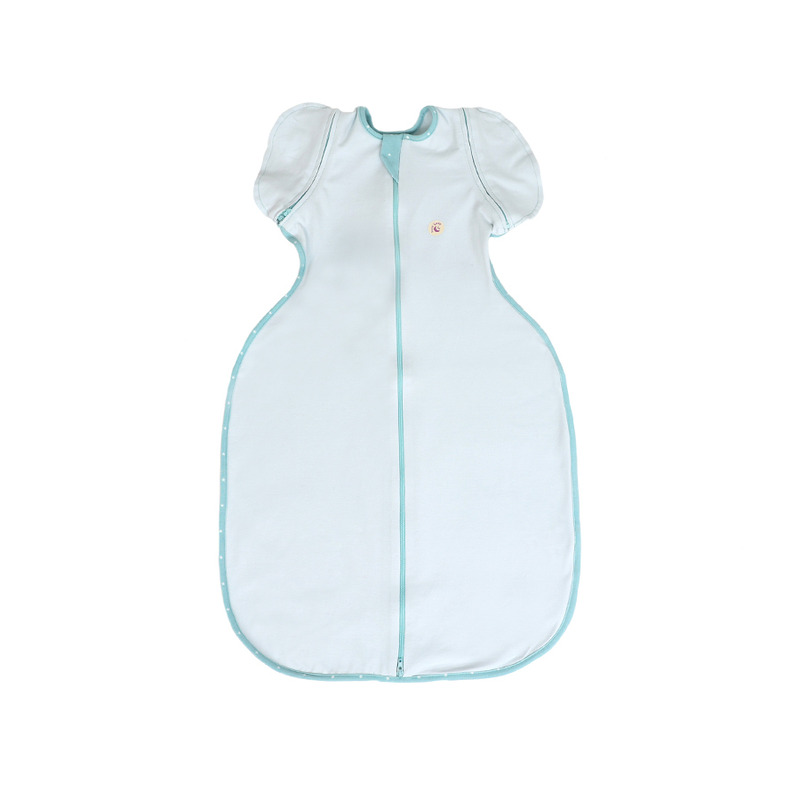 Sac de dormit swaddle first sleep coral blue, faza 2, pentru bebelusi 3-6 luni