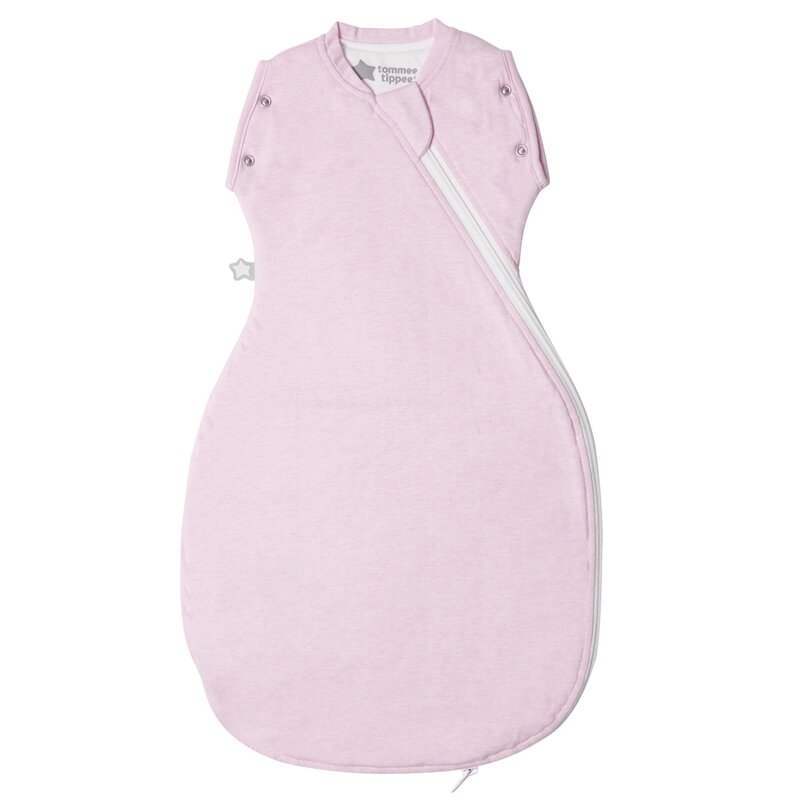 Tommee tippee - sac de dormit fara maneci din bumbac, 0-4 luni, tog 1.0, roz