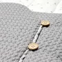 Sac de iarna cu gluga, Jane, Mims Plus, Pentru carucior si scoica auto, 88 x 43 cm, Inchidere cu nasturi si fermoar, Dim Grey - 5