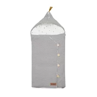 Black Friday - Reduceri Sac de iarna cu gluga, Jane, Mims Plus, Pentru carucior si scoica auto, 88 x 43 cm, Inchidere cu nasturi si fermoar, Dim Grey Promotie