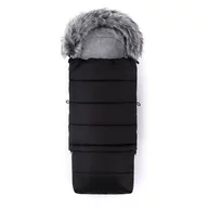 Black Friday - Reduceri Sac de iarna, Feedo, Multifunctional, 3 in 1, Pentru carucior, landou sau scaun auto, Fermoar care permite scurtarea dimensiunii, Cu snur, 110 cm, 0-3 ani, Black Promotie