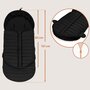 Sac de iarna, Lionelo, Oli, Pentru carucior, landou sau scaun auto, 101x45 cm, Impermeabil, Rezistent pana la -20 grade, Extensibil, Negru - 14