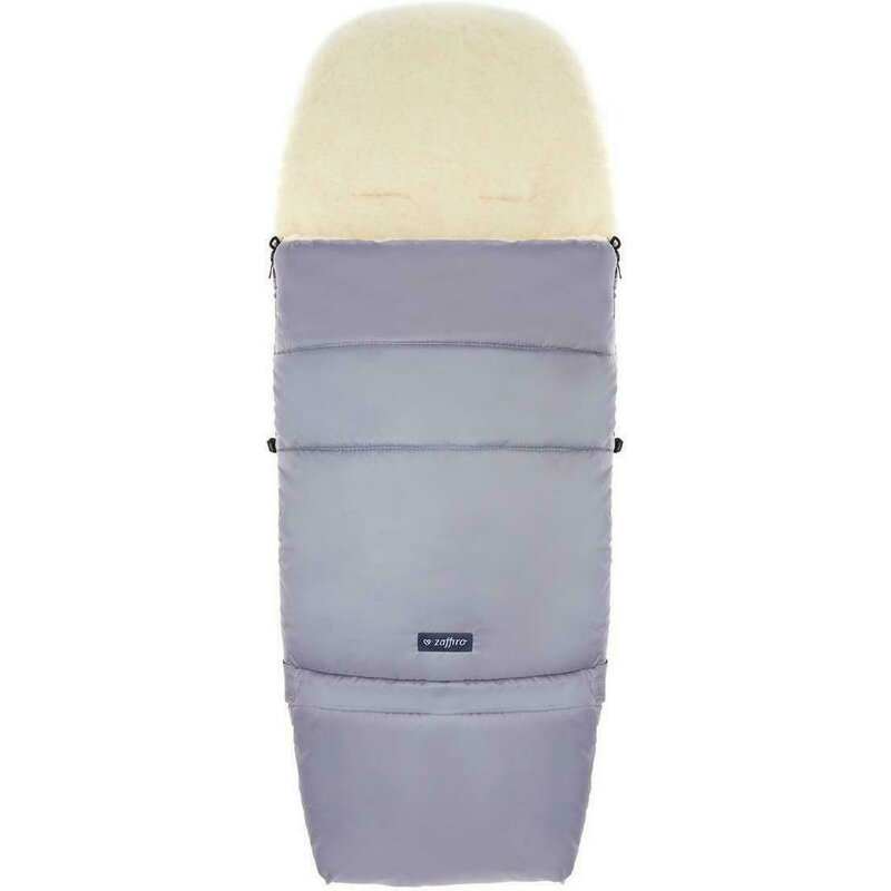 Womar zaffiro - sac termic de iarna nego pastel interior din lana oaie, 103x44 cm, gri