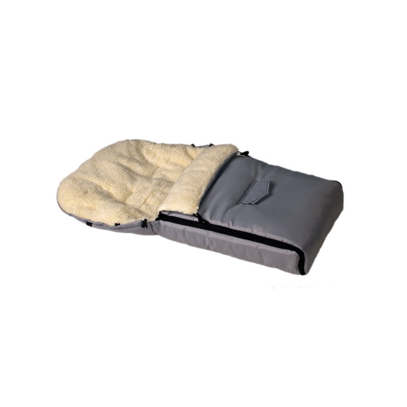 Camicco - sac de iarna pentru carucior cu interior din lana gri, 90cm