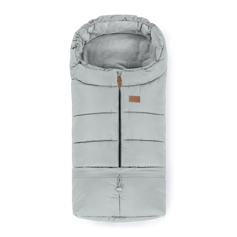 Sac de iarna, Petite&Mars, Jibot, Pentru carucior, landou sau scaun auto, 100x48 cm, Impermeabil, Cu elemente reflectorizante, Extensibil, 3 in 1, Quiet Grey