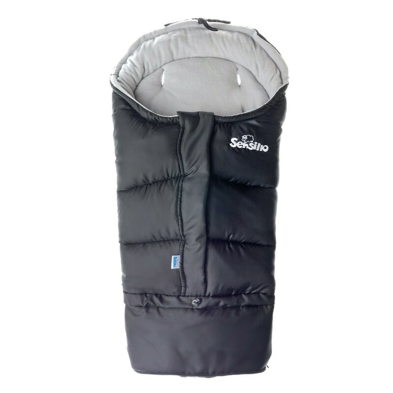 Sensillo - sac termic de iarna polar 3 in 1 din poliester, 100x45 cm, gri/negru