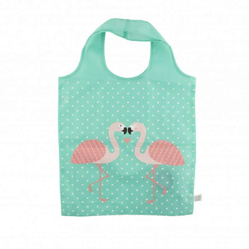 Sass & belle - geanta pentru mamici sacosa pliabila tropical flamingo