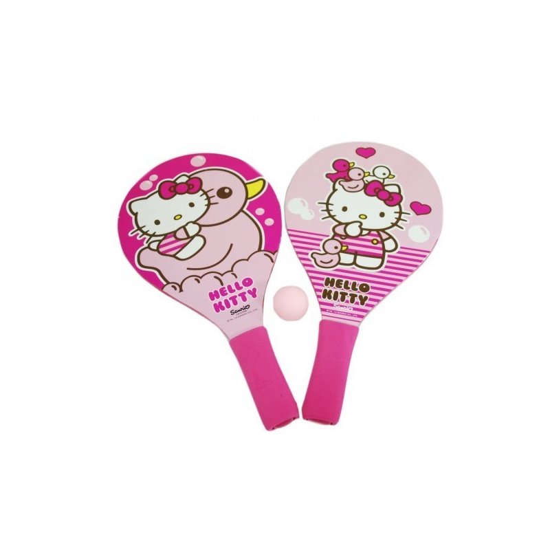 Saica - set 2 palete pentru plaja hello kitty din lemn cu minge inclusa pentru copii