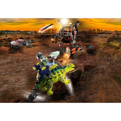 Playmobil - Set de constructie Saichania - Invazia robotilor , Dino Rise