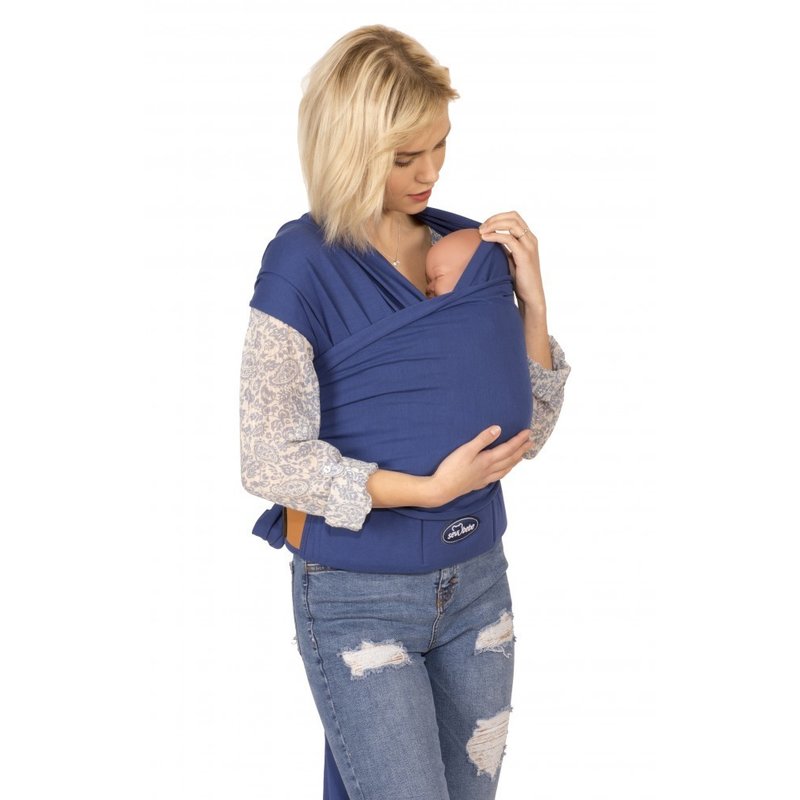 Sevi baby - sal purtare elastic cu suport lombar, albastru