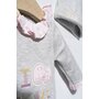 Tongs baby - Salopeta cu caciulita pentru bebelusi Pisicute,  (Culoare: Mov, Marime: 3-6 Luni) - 2