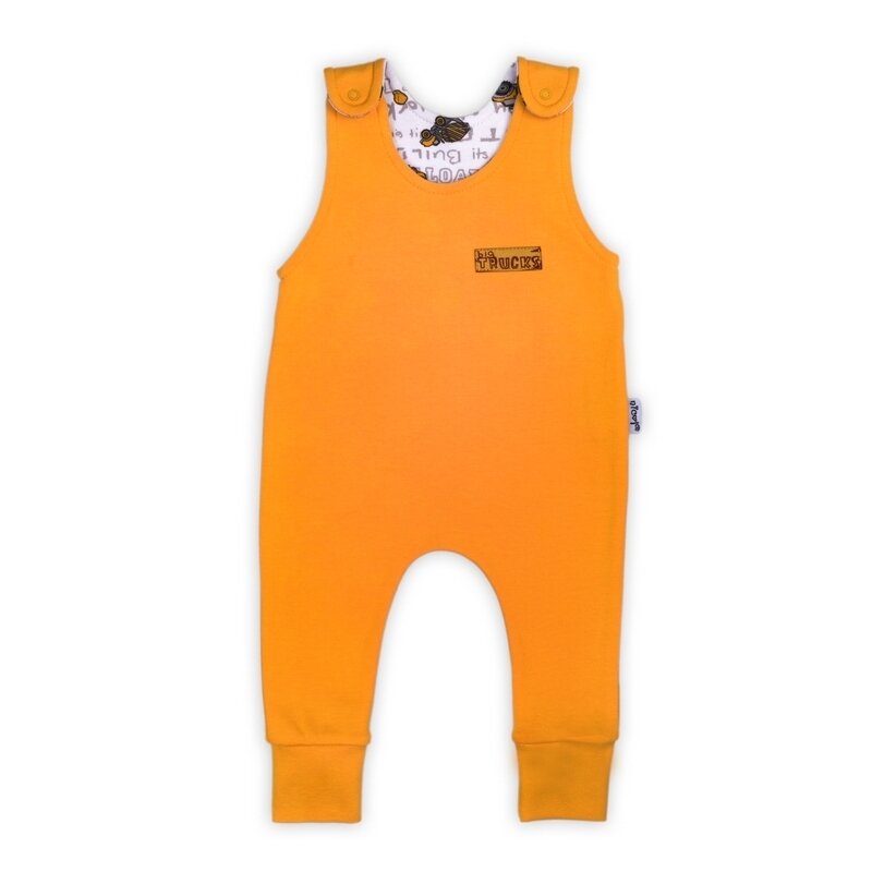 Nicol - salopeta de bumbac 100% (181024) colectia big trucks 2021 galbena marimea 74