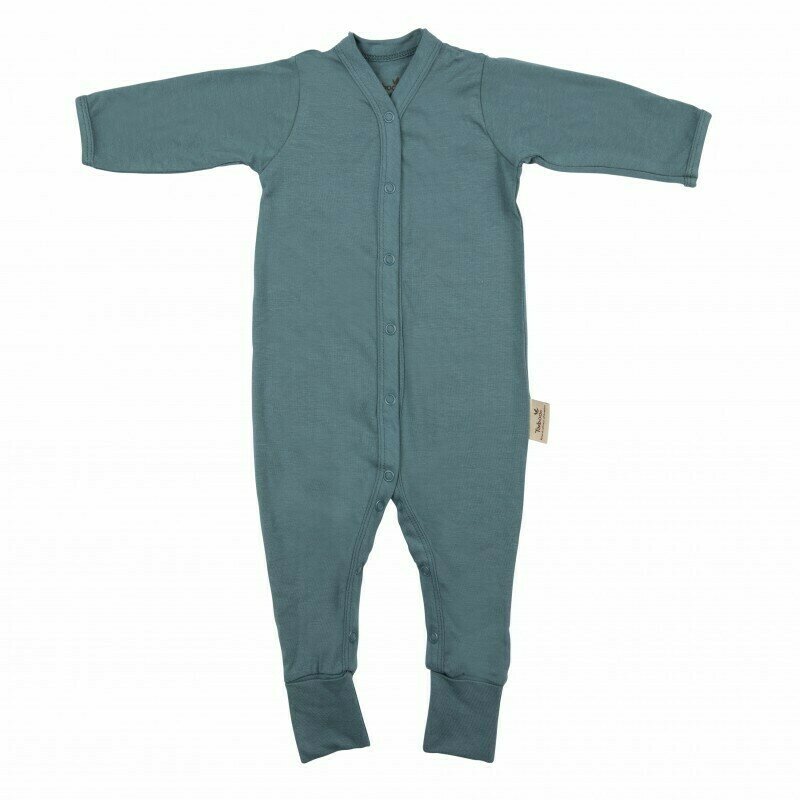 Timboo - salopeta cu maneca lunga de corp , marin, 50-56 cm, din bambus, albastru