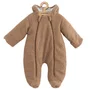 Salopeta de iarna, New Baby, Pentru bebelusi, Cu gluga si urechi, Marime 62, Cu captuseala din bumbac, Teddy - 1