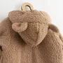 Salopeta de iarna, New Baby, Pentru bebelusi, Cu gluga si urechi, Marime 62, Cu captuseala din bumbac, Teddy - 4