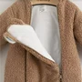 Salopeta de iarna, New Baby, Pentru bebelusi, Cu gluga si urechi, Marime 62, Cu captuseala din bumbac, Teddy - 5