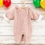 Salopeta de iarna, New Baby, Pentru bebelusi, Cu gluga, Marime 68, Din bumbac si elastan, Cu captuseala din polar, Frosty Pink - 2