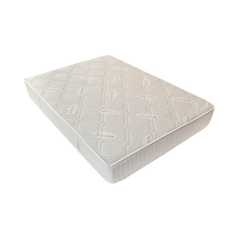 Somnart - saltea anatomica cu memorie silver relax 90x200x24cm, 19+5, husa ioni argint lavabila, cu fermoar, manere, fermitate medie