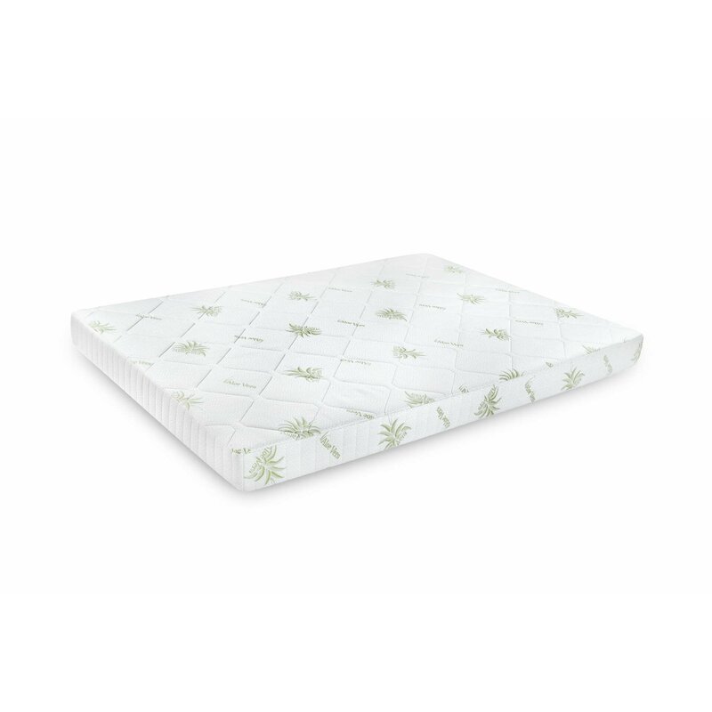 Somnart - saltea anatomica fermimax aloe vera 90x200x15 spuma poliuretanica hd, husa lavabila si detasabila cu fermoar, fermitate ridicata