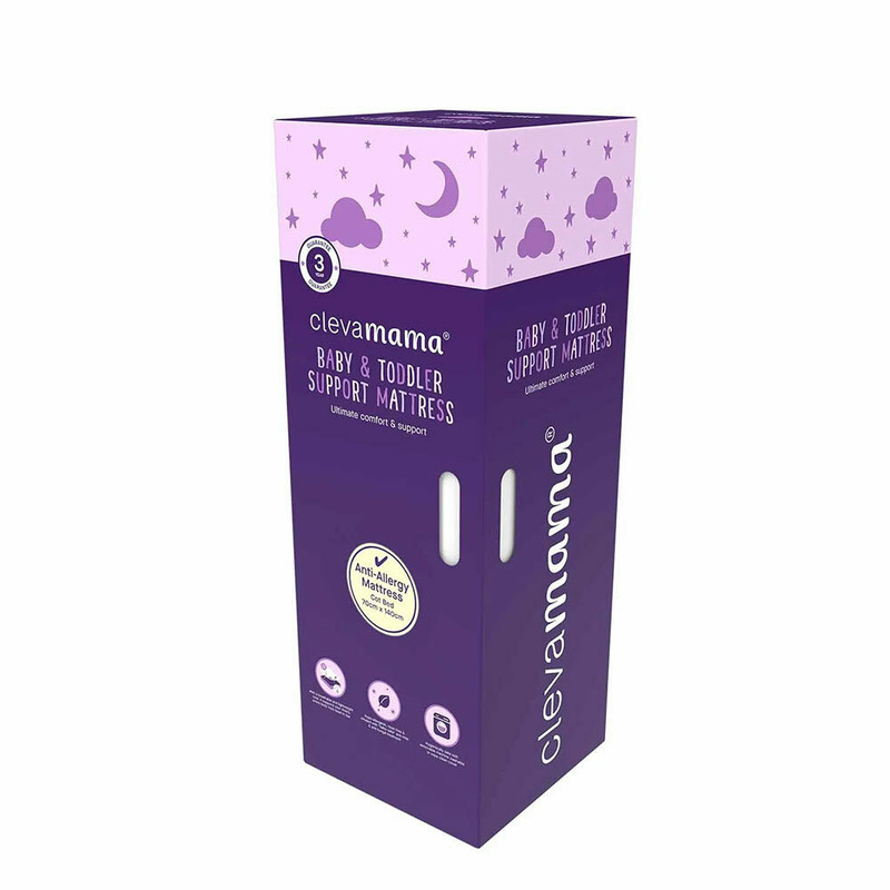 Saltea antialergica din spuma 140x70x10 cm clevamama 3120, testata impotriva alergenilor, certificata asthma & allergy friendly™