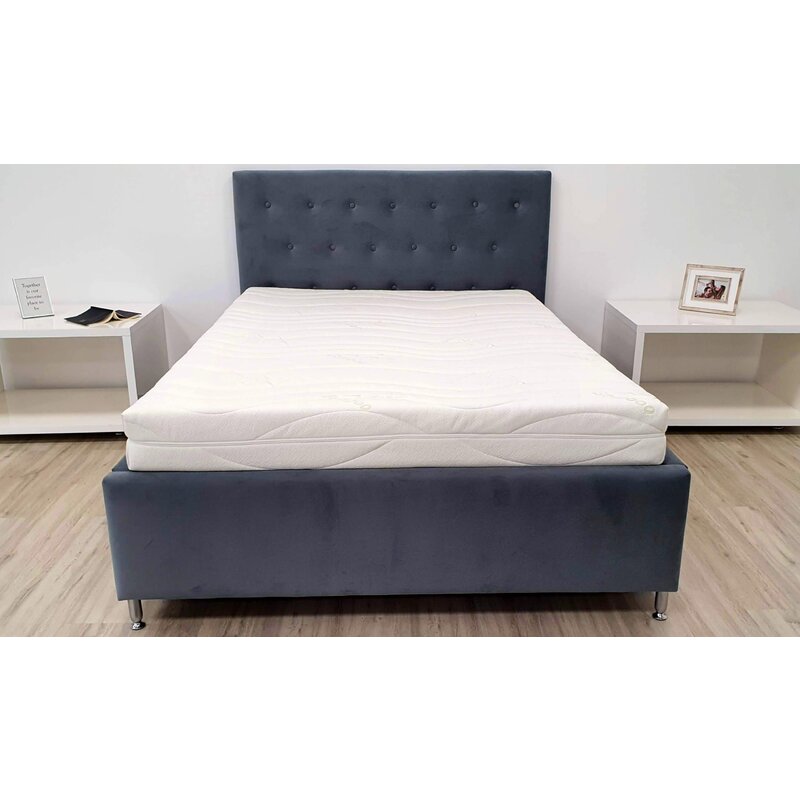 Somnart - saltea bambus 3d memory bambus 160x200x16cm, spuma poliuretanica cu memorie, husa cu bambus lavabila si detasabila cu fermoar, manere, 3d, fermitate medie