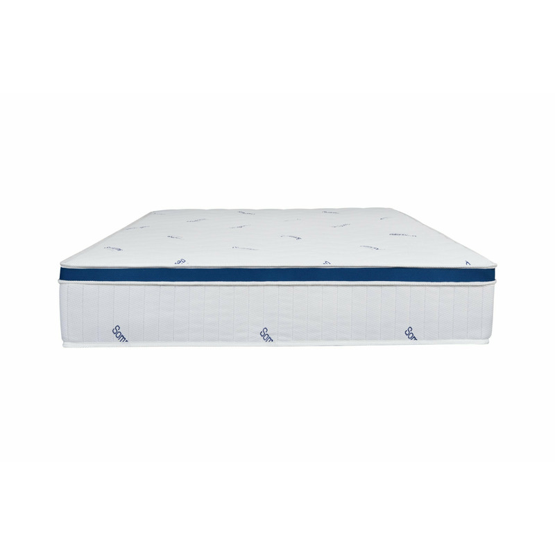 Saltea cu arcuri somnomed complete care 4family 180x200, înălțime 26 cm, spumă cu memorie, husa tratament antifungic, fermitate mediu-tare, sistem aerisire 3d