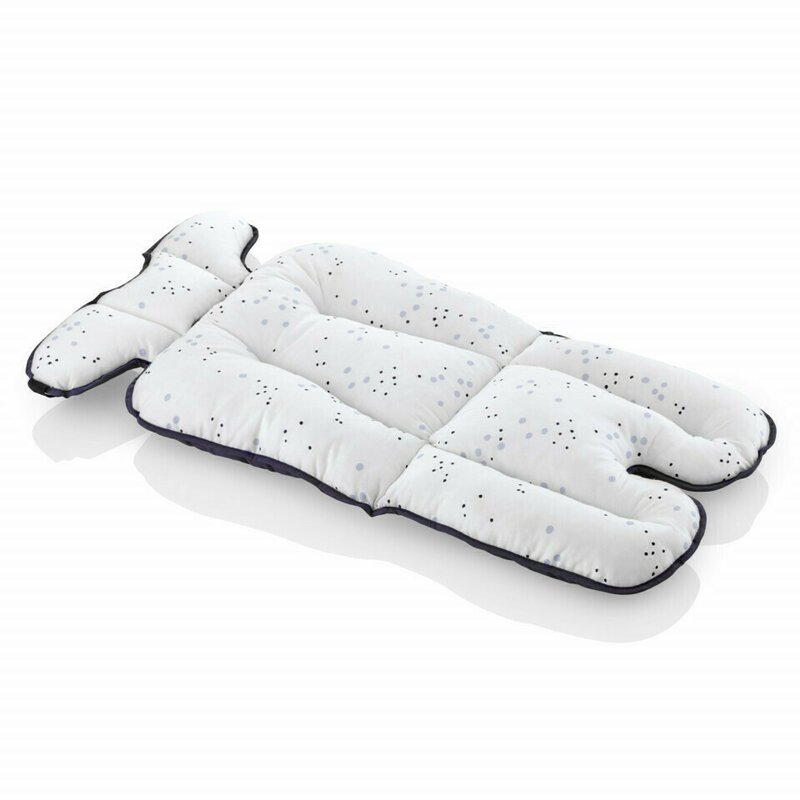 Babyjem - saltea cu doua fete pentru carucior si scaun de masa dots (culoare: bleu)