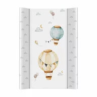 Saltea de infasat, Ceba Baby, Cu Intaritura, Pentru comode, masute de infasat si patuturi,  50x70 cm, Fara BPA, Certificata Oeko-Tex Standard 100, 0 luni+, Basic Balloons