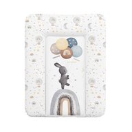 Saltea de infasat, Ceba Baby, Moale, 70 x 50 cm, Suprafata impermeabila, Pentru comode de infasat sau suprafete plane, Fara ftalati, 0 luni+, Rainbow Walk
