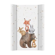 Saltea de infasat, Ceba Baby, Moale, Profilata, 50x70 cm, Pentru comode si masute de infasat, Fara BPA, Impermeabila, 0 luni+, Basic Forest Friends