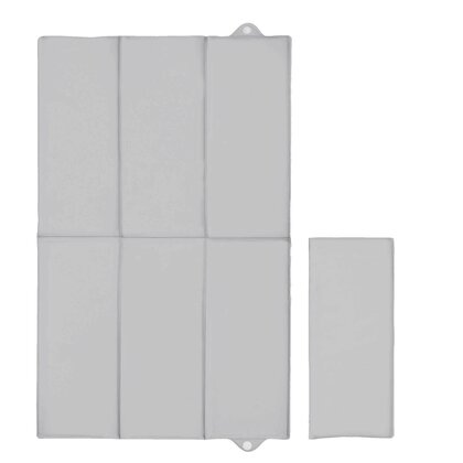 Saltea de infasat, Ceba Baby, Pliabila, 60x40 cm, Suprafata impermeabila, Multifunctionala, Pentru acasa si in deplasari, Basic Grey