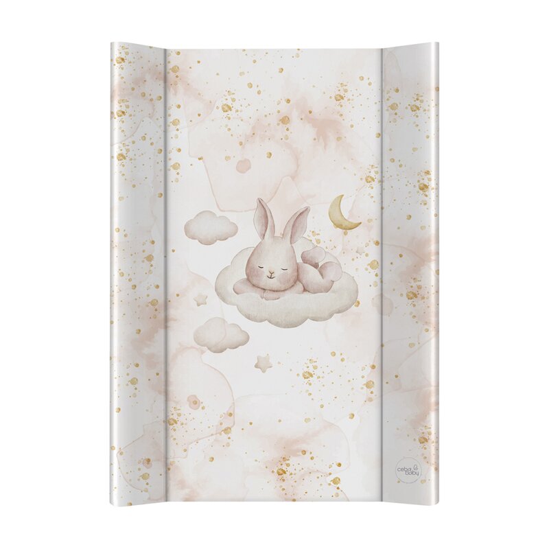 Saltea de infasat, Ceba Baby, Ultra Light, 50x70 cm, Atasabila la patut, Fara BPA, 0 luni+, Sleepy Bunny