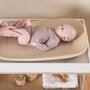 Saltea de infasat, Nattou, Softy, Moale, Utilizabil si fara husa, Design ergonomic, Spuma PU, 70x50x10 cm, Fara BPA, 0 luni+, Beige - 4